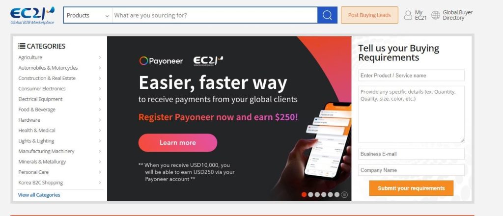 EC21 Website